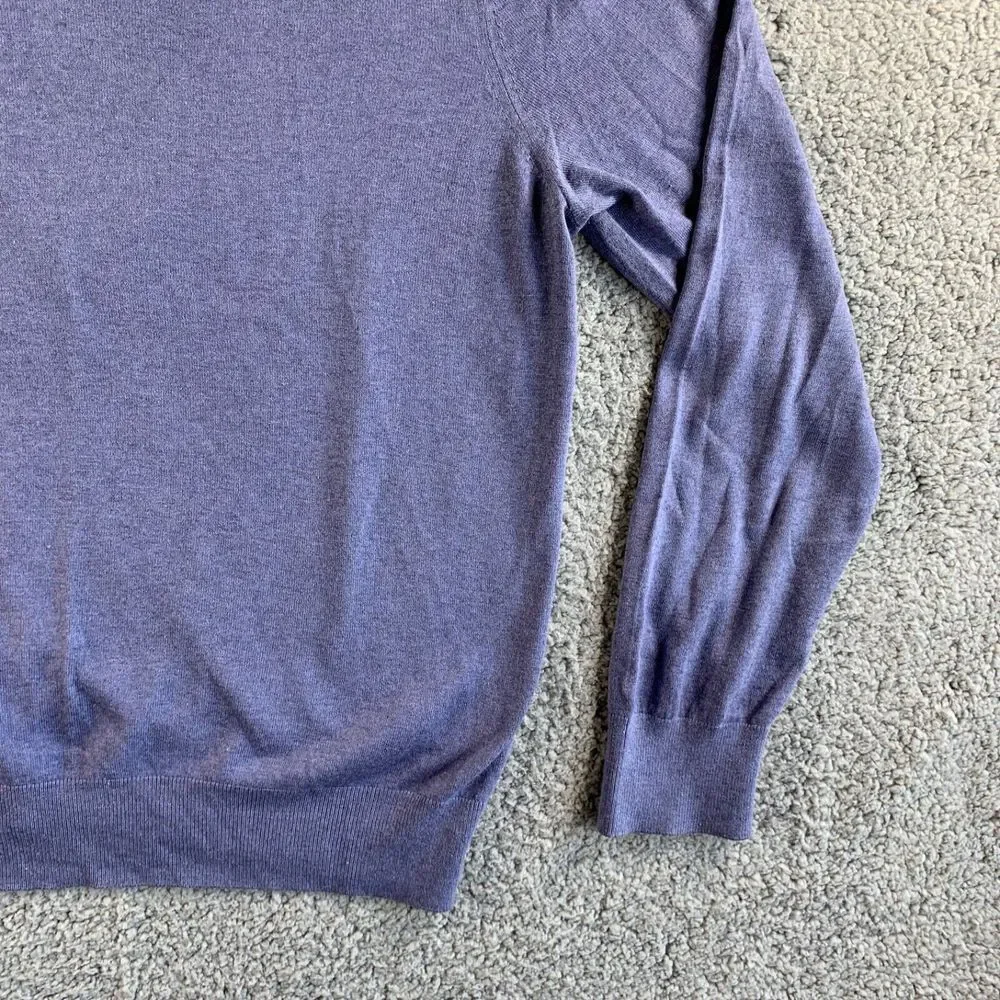 Banana‎ Republic Sweater Mens XL Purple Luxury Blend Silk Cashmere Pullover